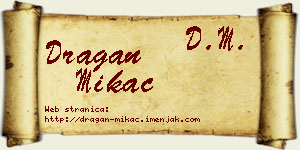 Dragan Mikać vizit kartica